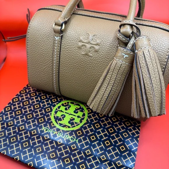 NWT! Tory Burch Thea Mini  Satchel Tiramis Leather Crossbody - Picture 4 of 16